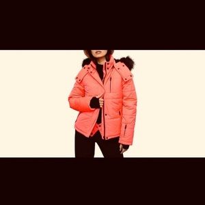 Women’s Topshop coral ski snow jacket size 6